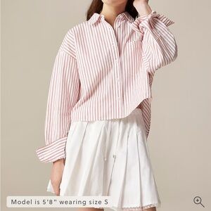 NWT J. Crew Étienne cropped button-up shirt in stripe